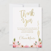 Floral Bruids Brunch Vrijgezellenfeest Dank u kaar Kaart (Voorkant)