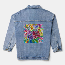 Floral Bruids Jeans Jas Denim Jacket