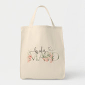 Floral Bruidsmeisje Gift Canvas tas Vrijgezellenfe (Voorkant)