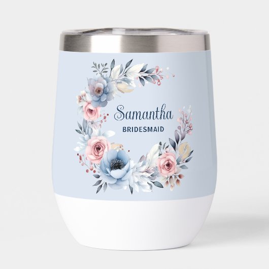 Floral Bruidsmeisje gunst cadeau (Achterkant)