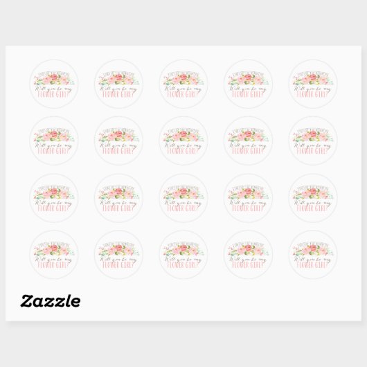 Floral | Bruidsmeisje Stickers (Vel)