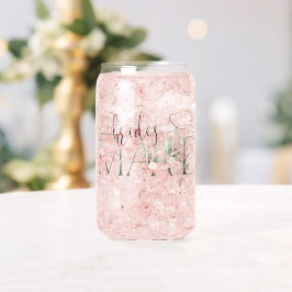 Floral Bruidsmeisje voorstel Gift Blikvorm Glas