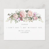 Floral bruidsmeisje voorstel Kaart (Achterkant)