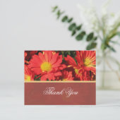 Floral bruiloft bedankt je postkaart. briefkaart (Staand voorkant)