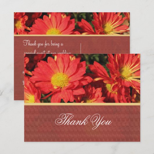 Floral bruiloft bedankt je postkaart. briefkaart (Voorkant / Achterkant)