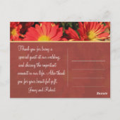 Floral bruiloft bedankt je postkaart. briefkaart (Achterkant)