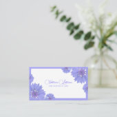 Floral bruiloft blue cornflower kalligrafie QR-cod Visitekaartje (Staand voorkant)