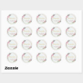 Floral bruiloft bruid en bruidegom dank u Stickers (Vel)