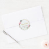 Floral bruiloft bruid en bruidegom dank u Stickers (Envelop)