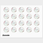 Floral bruiloft bruid en bruidegom dank u Stickers (Vel)