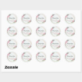 Floral bruiloft bruid en bruidegom dank u Stickers (Vel)