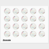 Floral bruiloft bruid en bruidegom dank u Stickers (Vel)