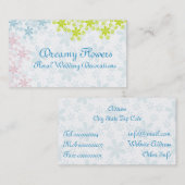 Floral bruiloft decoraties visitekaartje (Voorkant / Achterkant)