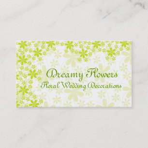 Floral bruiloft decoraties visitekaartje