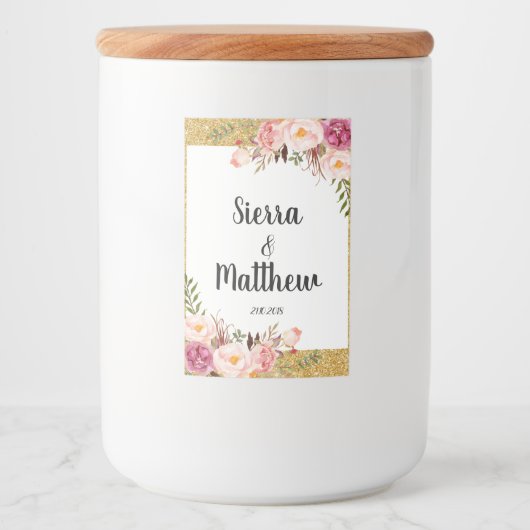 Floral bruiloft gunst Sticker Labels Vrijgezellenf (Voorkant)