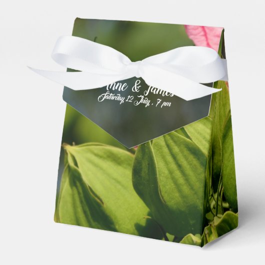 Floral bruiloft gunst tent dozen bedankdoosjes (Voorkant Zijde)