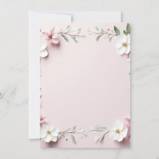 Floral bruiloft kaart (Achterkant)