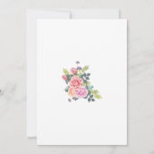 Floral bruiloft kaart (Achterkant)