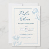 Floral bruiloft kaart (Voorkant)