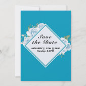 Floral bruiloft kaart (Achterkant)