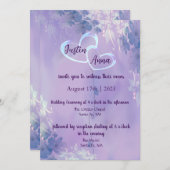 Floral bruiloft kaart (Voorkant / Achterkant)