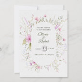 Floral bruiloft kaart (Voorkant)