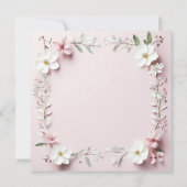 Floral bruiloft kaart (Achterkant)