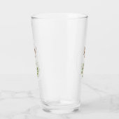 Floral bruiloft monogram glas (Rechts)