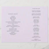 Floral bruiloft programma gevouwen. Paardenbloemen (Achterkant)