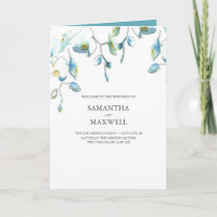 Floral bruiloft programma Sjablonen