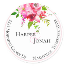 Floral bruiloft retour adres bruiloft