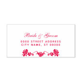 Floral bruiloft retouradres Zelfinkkend stempel (Design)