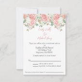 Floral bruiloft RSVP-kaart Bedankkaart (Voorkant)