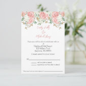 Floral bruiloft RSVP-kaart Bedankkaart (Staand voorkant)