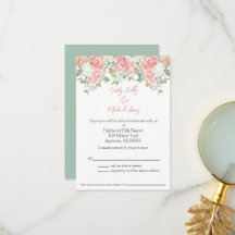 Floral bruiloft RSVP-kaart