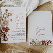 Floral Bruin Beige Herfst in Liefde Vrijgezellenfe Kaart