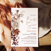 Floral Bruin Beige Herfst in Liefde Vrijgezellenfe Kaart