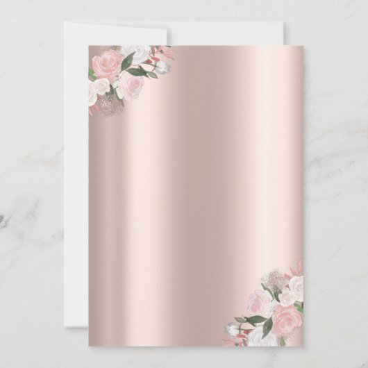 Floral Brunch en Bubble Blue Vrijgezellenfeest Kaart (Achterkant)