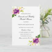 Floral Brunch en Bubble Bridal Shower Kaart (Staand voorkant)