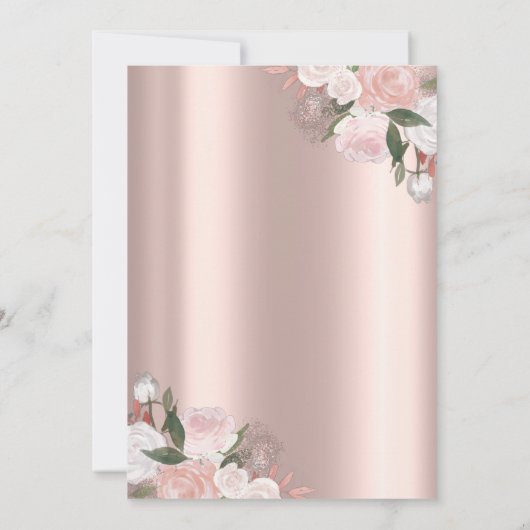 Floral Brunch en Bubble Vrijgezellenfeest Kaart (Achterkant)