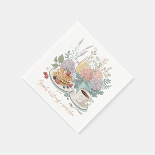 Floral Brunch Papier servetten (Hoek)