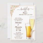 Floral Bubbles en Breedparen Shower Invitation Kaart (Voorkant)
