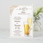 Floral Bubbles en Breedparen Shower Invitation Kaart (Staand voorkant)