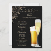 Floral Bubbles en Breedparen Shower Invitation Kaart (Voorkant)
