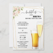 Floral Bubbles en Breedparen Shower Invitation Kaart (Voorkant)