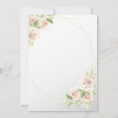 Floral Bubbles en Breedparen Shower Invitation Kaart (Achterkant)