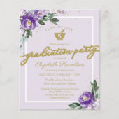 Floral Budget Invitation Pharmacy Afstudeerder Par (Voorkant)