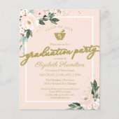 Floral Budget Invitation Pharmacy Afstudeerder Par (Voorkant)