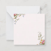 Floral Bulldog hond Moeder Notecard Notitiekaartje (Achterkant)