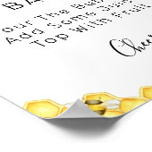 Floral Bumble Bee Baby shower Mam-osa Bar Sign Poster (Hoek)